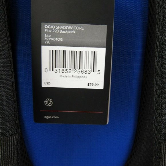COPY - OGIO Shadow Core Flux 220 Backpack Blue 22L - Picture 4 of 8